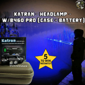 KATRAN HEADLAMP - W/B460 PRO (CASE AND BATTERY) MAIN PRIZE + 5 TO WIN INSTANTLY!